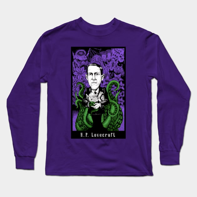 Lovecraft (Color) Long Sleeve T-Shirt by altoro